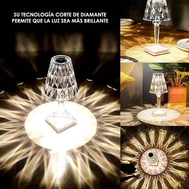 Lámpara De Mesa Diseño De Diamantes  ✨