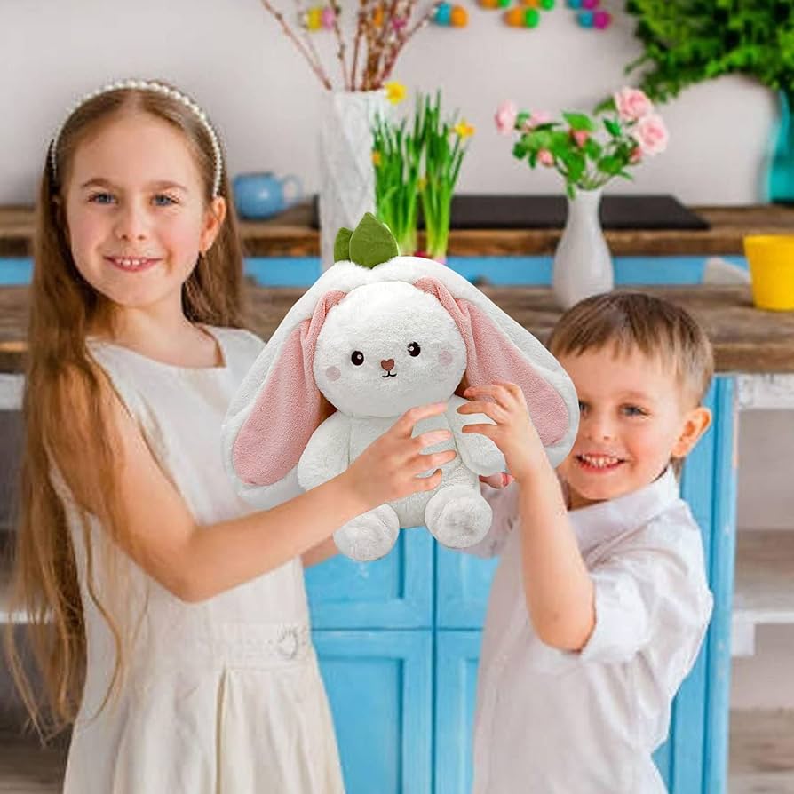 🐇Peluche de Conejo reversible ( Fresa- Zanahoria )🍓 🥕